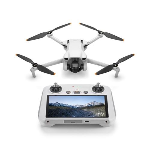 Drone-Dji-Mini-3-avec-telecommande-ecran-integre-Gris Dron DJI Mini 3 con control remoto y pantalla integrada - Gris - Imagen 1